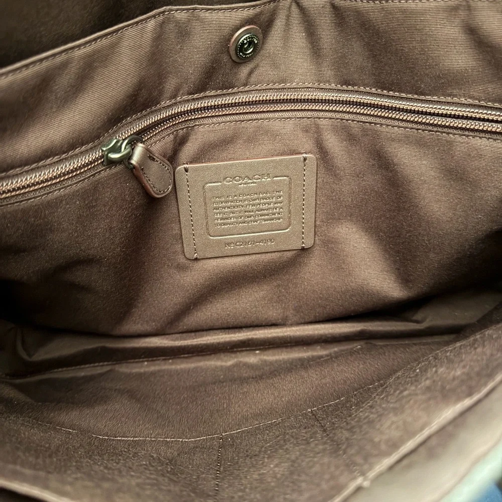 Coach Black Signature Canvas & Leather Brief Bag - Picture 7 of 7